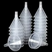 30 Pcs Small Funnel Mini Funnel Clear Plastic Funnels for Lab Bottles, Essential Oils, Perfumes, Spices, Sand Art, Powder Funnel