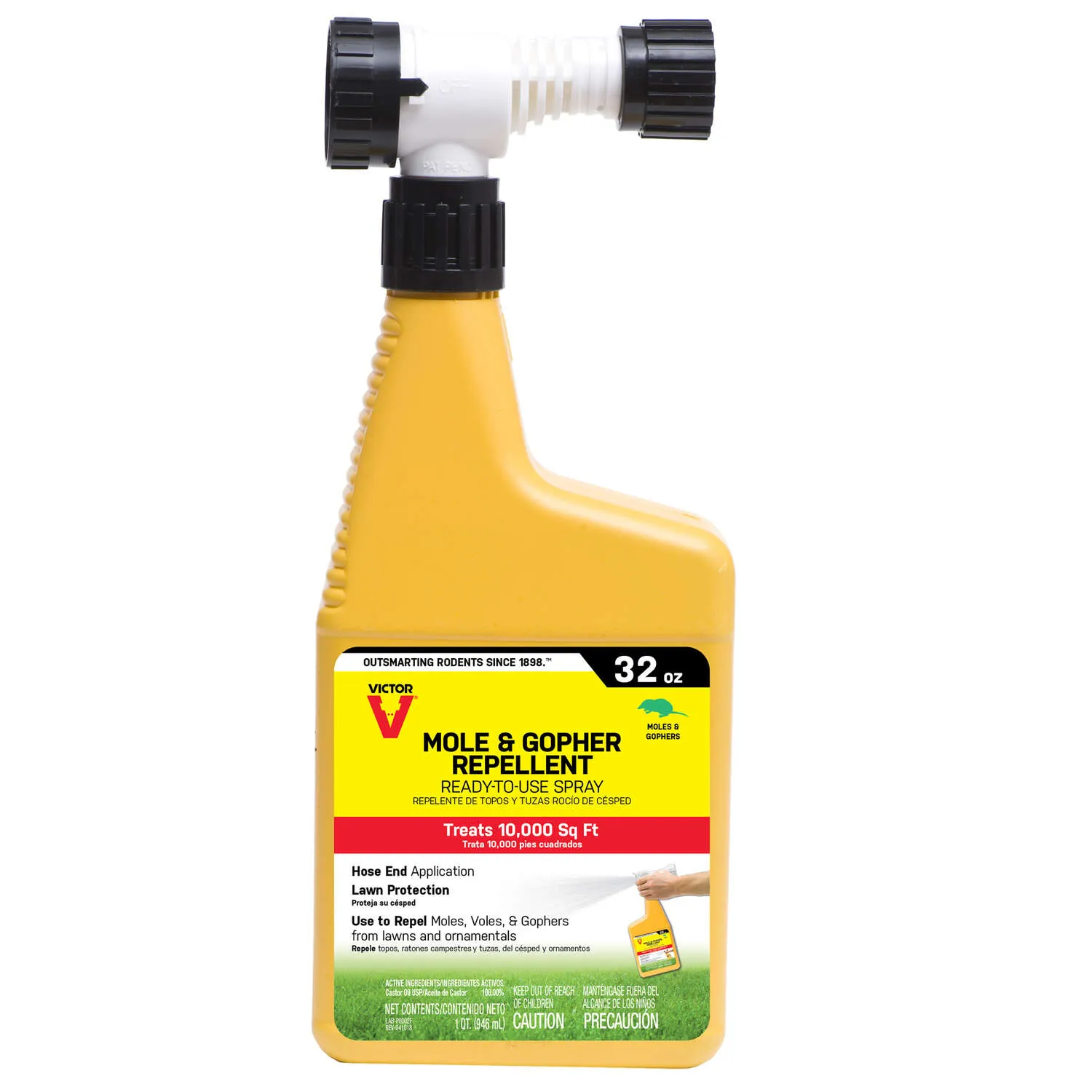 Sweeney's Victor S8002 Mole and Gopher Repellent Spray, 10000 sq-ft Coverage Area Bottle M8002