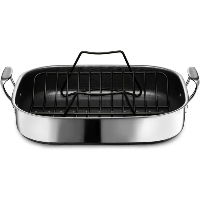 HexClad Hybrid Nonstick Roasting Pan with Rack