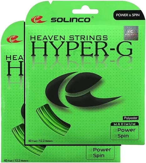 2 Packs of Solinco Hyper-G 16 g 1.30 mm Tennis String