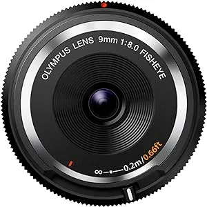 Olympus Fisheye Body Cap F8.0 Lens BCL-0980 for Micro Four Thirds Cameras, 9 mm Size