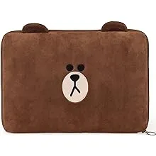 GUND LINE Friends Brown Zippered Computer Laptop Soft Case, 10.5”H x 15”W