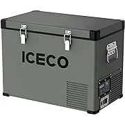 ICECO VL45 Portable Refrigerator with SECOP Compressor, 45Liters Platinum Compact Refrigerator, DC 12/24V, AC 110-240V, 0℉ to 50℉, Home & Car Use (without Insulated Cover)