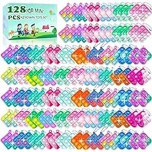 128pcs Party Favors for Kids Fidget Toys Bulk Pop Fidget Keychain It Birthday Party Favors for Kids 6-8 Year Small Kid Classroom Prizes Toys Mini Fidget Push Pop Keychain128pcs Party Favors for Kids Fidget Toys Bulk Pop Fidget…