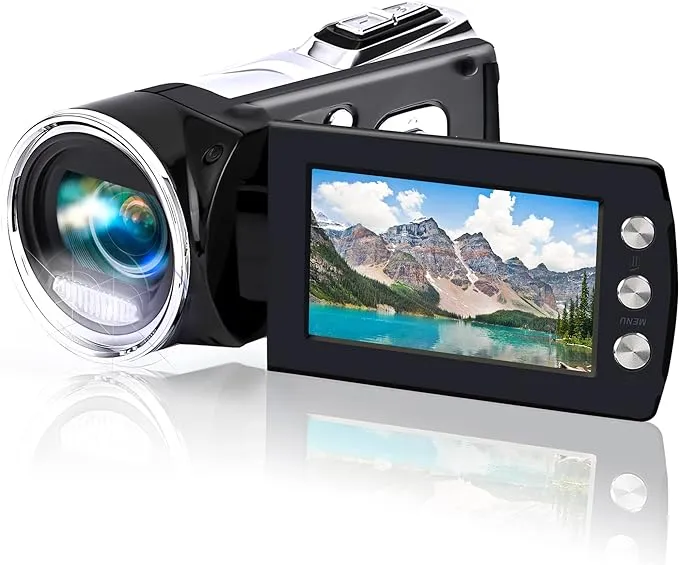 Video Camera Camcorder Full HD 1080p 30fps 24.0MP Vlogging Camera for Youtube ...