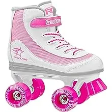 Roller Derby Firestar Youth Girls' Roller Skates White-Pink 4