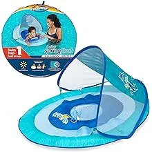 SwimWays 36" Aqua Blue and Green Swimming Pool Baby Spring Float with Sun Canopy