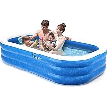 Inflatable Pool, EVAJOY 92''×56''×20'' Inflatable Swimming Pool for Summer Water Party BPA-Free Above Ground Blow Up Kiddie Pool Ball/Sand Pit,Backyard Outdoor Indoor Age 3+