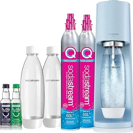 Sodastream Terra Sparkling Water Maker Bundle with CO2 Bottles and Bubly Drops