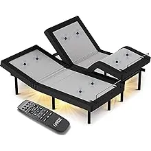 Nestl Adjustable Bed Base, Zero Gravity Massage Bed Frame with Wireless Remote - Split King