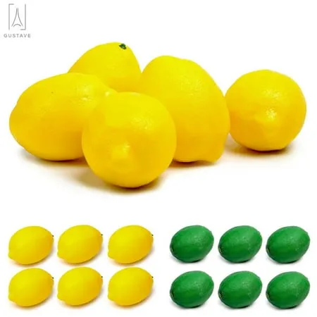 VEOAY Fake Fruit Artificial Lemons31\22\ Faux Lemon Fake Limes with ...