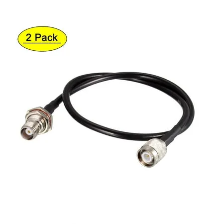 Uxcell RG58 RF Coaxial Cable TNC male to TNC Female Pigtail Jumper Cable 20-inch ...