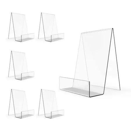 Acrylic Book Stand With Ledge4pc 6 Inch Clear Acrylic Display Easel Transparent 