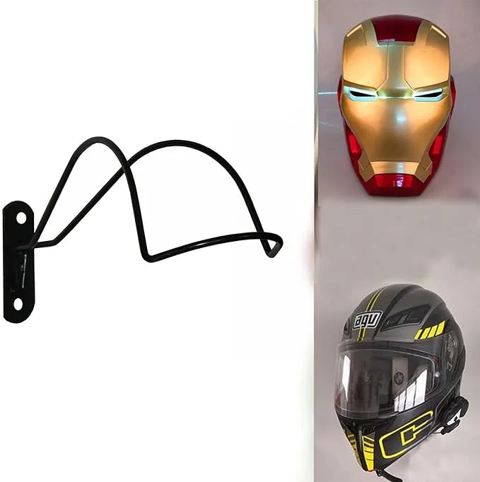 Professional Design - Wall Mounted Helmet Rack Storage Display Rack Hanger Motorcycle Helmet Holder Hook for Iron Man/Scout Trooper/Hockey/Equestrian/Baseball Helmet（No Helmet）