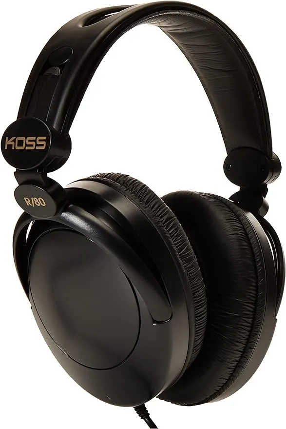 Koss 154336 R-80 Over Ear Headphones, Black