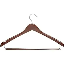 Honey-Can-Do Honey Can Do Contoured Cherry Suit Hangers, 6 Pack HNG-09042 Natural