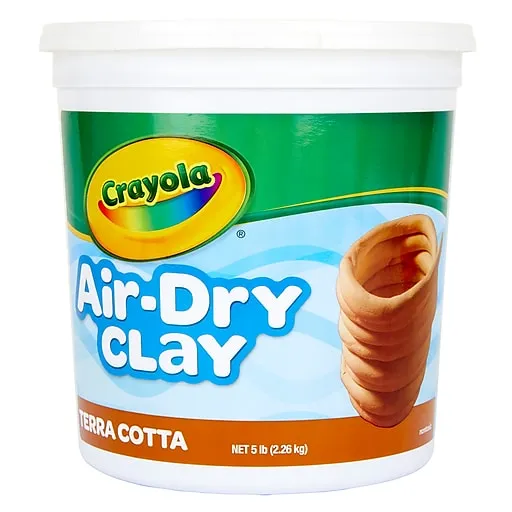 Crayola Air Dry Clay for Kids (5lbs), Reusable Bucket of Terra Cotta Clay for Sculpting, Bulk Arts and Crafts Supplies, Ages 3+