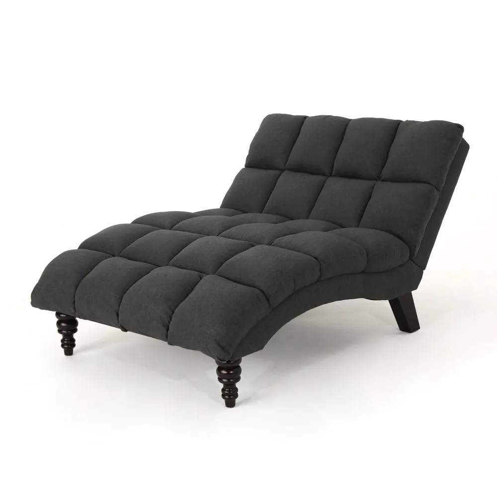 Kaniel Tufted Fabric Double Chaise by Christopher Knight Home