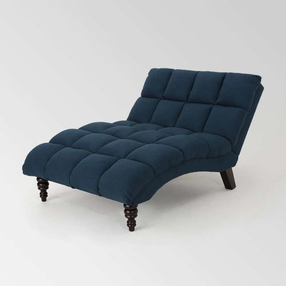 Kaniel Tufted Fabric Double Chaise by Christopher Knight Home