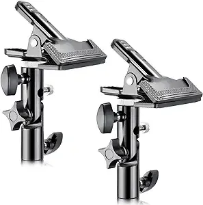 Neewer 2 PCS Photo Studio Heavy Duty Metal Clamp Holder with 5/8" Light Stand Attachment for Reflector