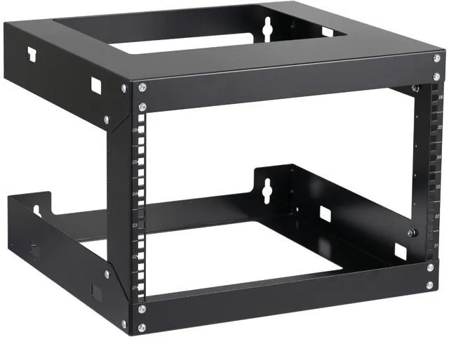 6U Wall Mount Rack Open Frame 19' Server Equipment 18 inches Depth Network Cabinet Black by Tedgetal