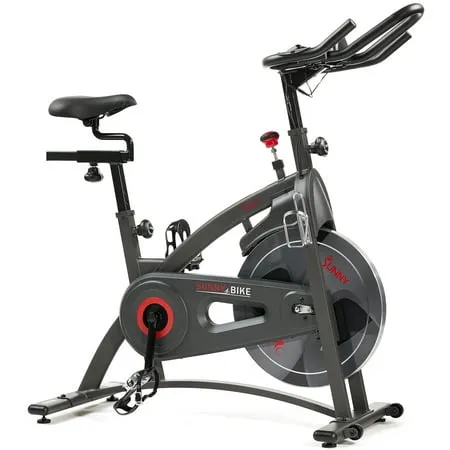 Sunny Health & Fitness Indoor Cycling Exercise Bike with Magnetic/Felt Resistance and Belt/Chain Drive Optional Bluetooth Connectivity with SunnyFit® App