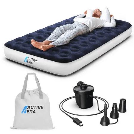 Active Era® Luxury Twin Air Mattress with USB Rechargeable Pump &amp; Travel Bag