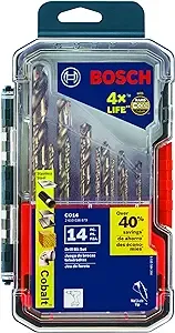 Bosch CO14 14 Piece Cobalt Metal Drill Bit Set