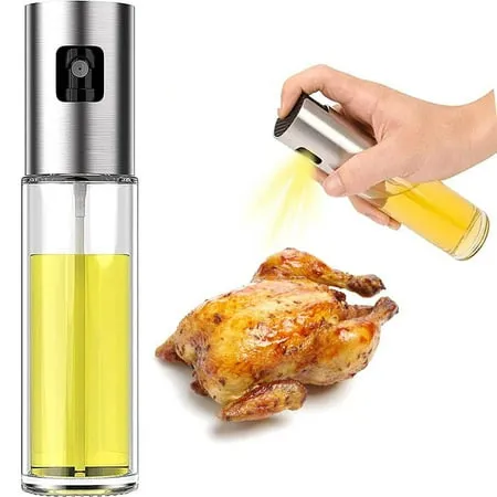 Olive Oil Sprayer for Cooking, 200ml glass Olive oil sprayer Mister, cooking oil sprayer, Oil Spray Bottle, canola oil sprayer, air fryer for Salad Making, Baking, Frying, BBQ, Grilling Kitchen Tools