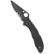 Spyderco Delica 4 Lightweight 7.15" Signature Knife with 2.90" Saber-Ground Steel Blade and FRN Handle