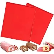 Luck Love 2 Pcs Swiss Roll Cake Mat Flexible Baking Tray Jelly Roll Pan Silicone