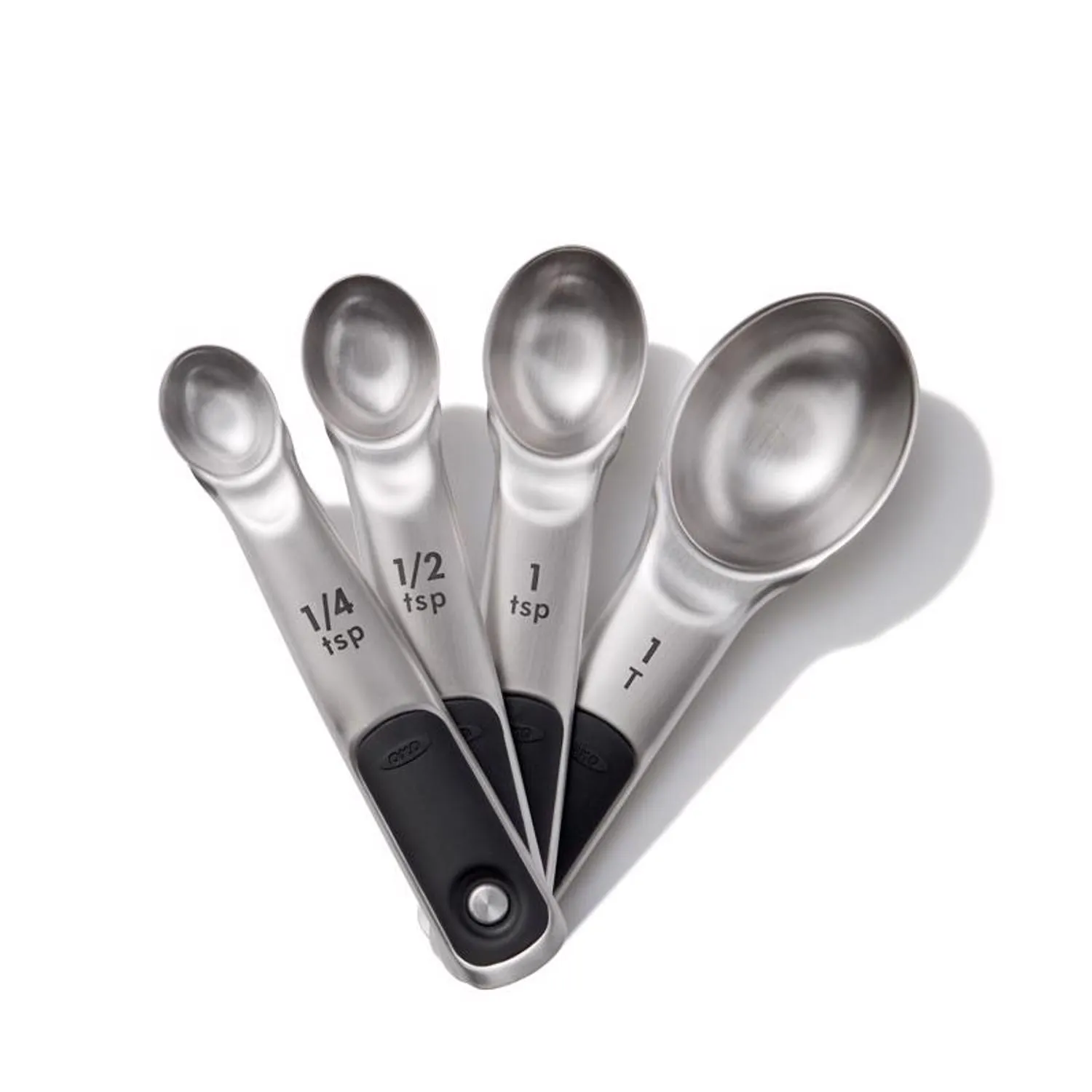 OXO Good Grips 4 Piece Stainless Steel Measuring Spoons with Magnetic Snaps