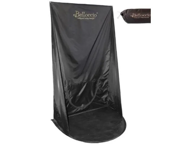 Belloccio Turbo-Tan Brand Black Professional Sunless Airbrush and Turbine Spray Tanning Wall Hanging Backdrop Tent with Nylon Carrying Bag