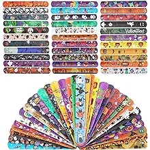 Halloween 100 Pcs Friendship Bracelets Slap Bracelets Kids Party Supplies