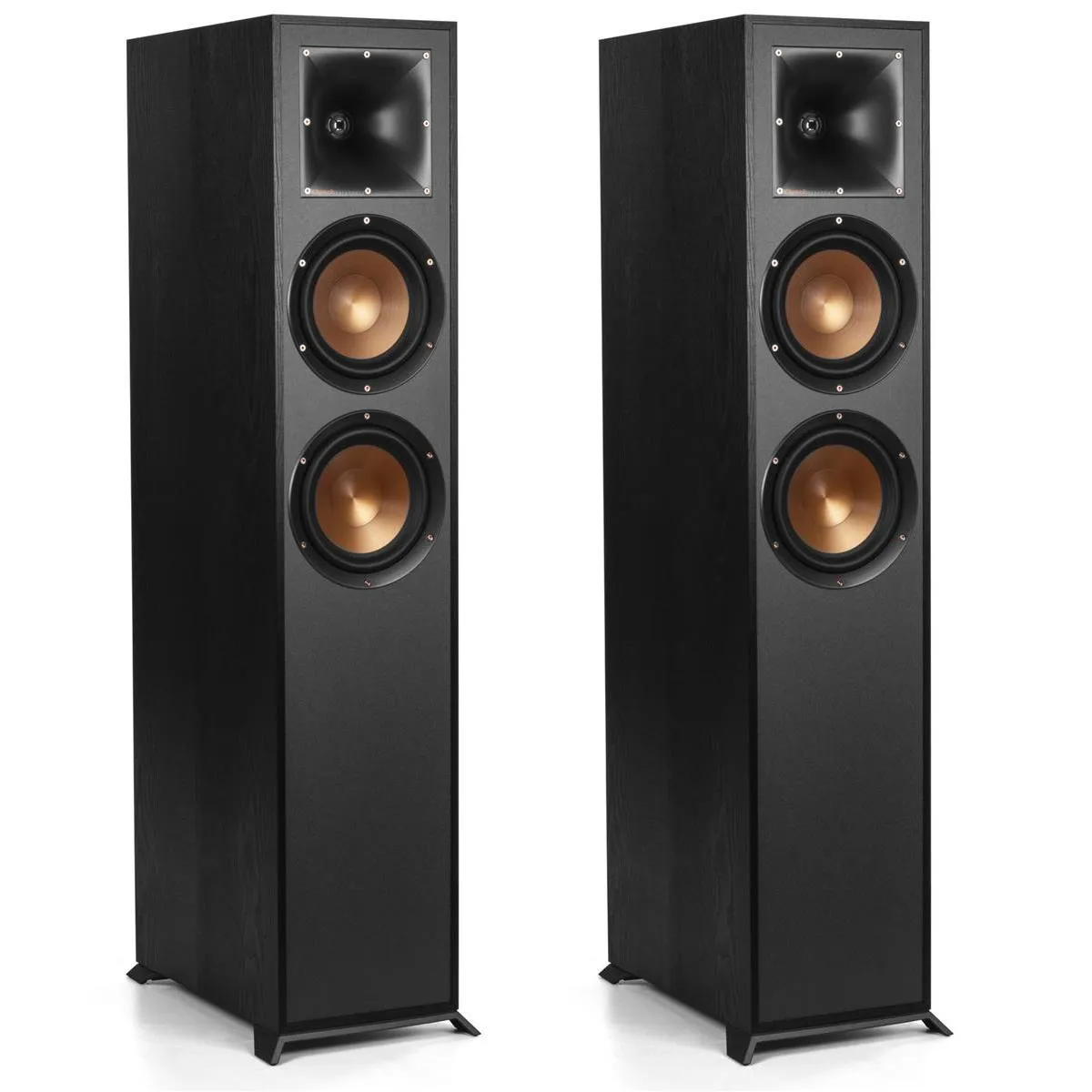 Klipsch Reference R-620F Floorstanding Speaker, Black Textured Wood Grain Vinyl, Pair