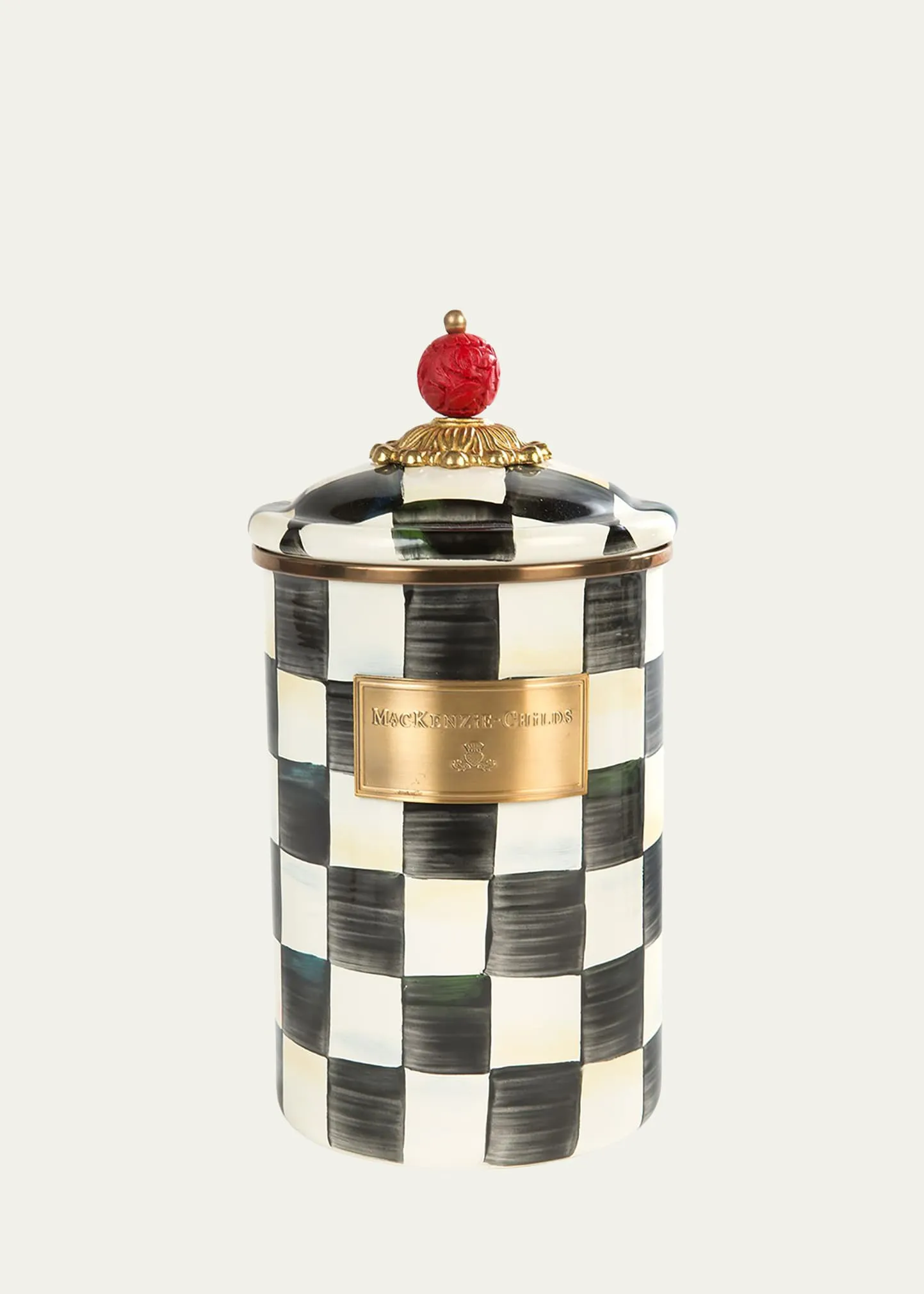 MacKenzie-Childs - Courtly Check Enamel Canister - Large