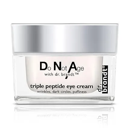 Dr. Brandt Do Not Age Triple Peptide Eye Cream. All-In-One Formula that Smooths Appearance of Fine Lines, and Fades Dark Circles and Reduces Puffiness, 0.5 oz.