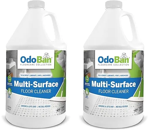 OdoBan Ready-to-Use Multi-Surface Floor Cleaner, Powerful Hydrogen Peroxide Formula, 2 Gallons, Scentless