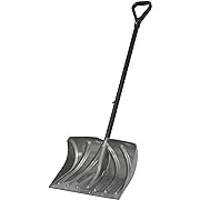 Suncast 20" Combination Snow Shovel/Pusher, Grey/Black