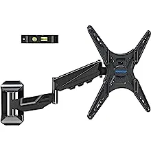 MOUNTUP Height Adjustable TV Wall Mount, TV Mount for Most 26-55 inch TVs, Gas Spring Full Motion TV Wall Mount Bracket, Swivel Tilt Single MU0037