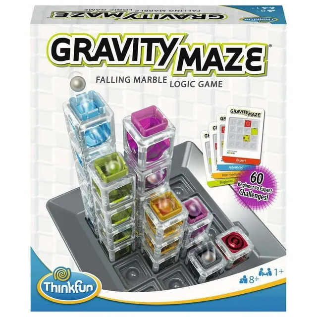 Jeu cérébral et jouet STEM ThinkFun Gravity Maze Marble Run pour garçons et filles à partir de 8 ans : lauréat du prix du jouet de l'année