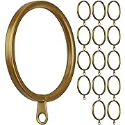 Meriville 14 pcs Gold 2-Inch Inner Diameter Metal Flat Curtain Rings with EyeletsMeriville 14 pcs Gold 2-Inch Inner Diameter Metal Flat Curtain Rings with Eyelets