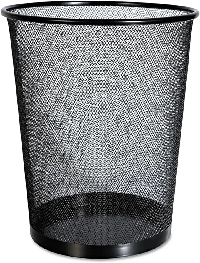 Universal Mesh Wastebasket 18 qt Black