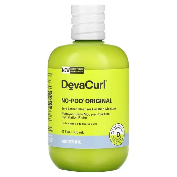 DevaCurl No-Poo Original Zero Lather Cleanser For Rich Moisture | Non-Stripping | Hydrates Curls | All Curl Types