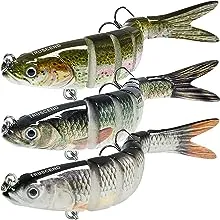 TRUSCEND Fishing Lures for Bass Trout Multi Jointed Swimbaits Slow Sinking