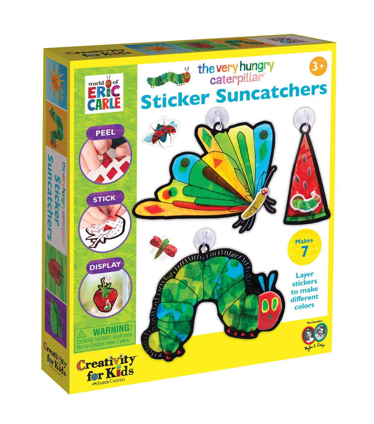 Creativity for Kids The Very Hungry Caterpillar: Sticker Suncatcher Kit - DIY Window Stickers for Toddlers from The World of Eric Carle, Preschool Arts and Crafts for Kids Ages 3-5+, Medium