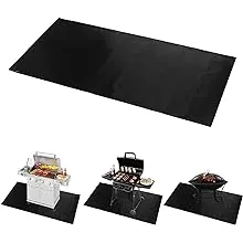 Large 65x40 inch under Grill Mats for Outdoor Grill - Double-sided Fireproof Fire Pit Mats for under Fire Pit Fireplace- Waterproof BBQ Mat under BBQ -Grill Floor Pad for Patio Deck Protector