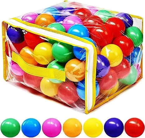 Ball Pit Balls Phthalate Free BPA Free Crush Proof Plastic - 7 Bright Colors ...