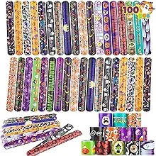 100 Pcs Halloween Friendship Bracelets Slap Bracelets Kids Party Supplies