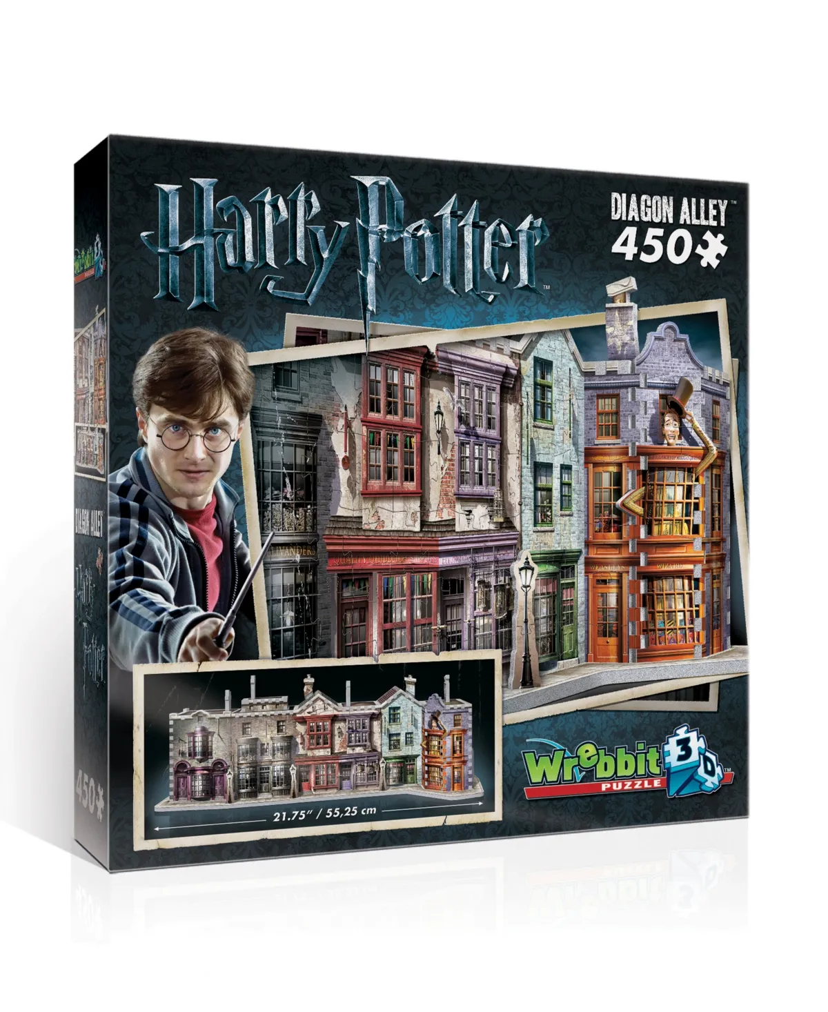 Wrebbit3D Harry Potter Diagon Alley 3D Puzzle for Teens and Adults | 450 Real Jigsaw Puzzle Pieces | Not Just an Ordinary Model Kit for Adults for Harry Potter Fans